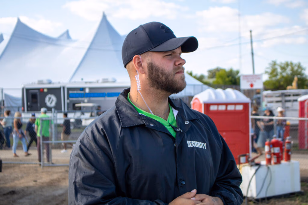 security guard at a fair