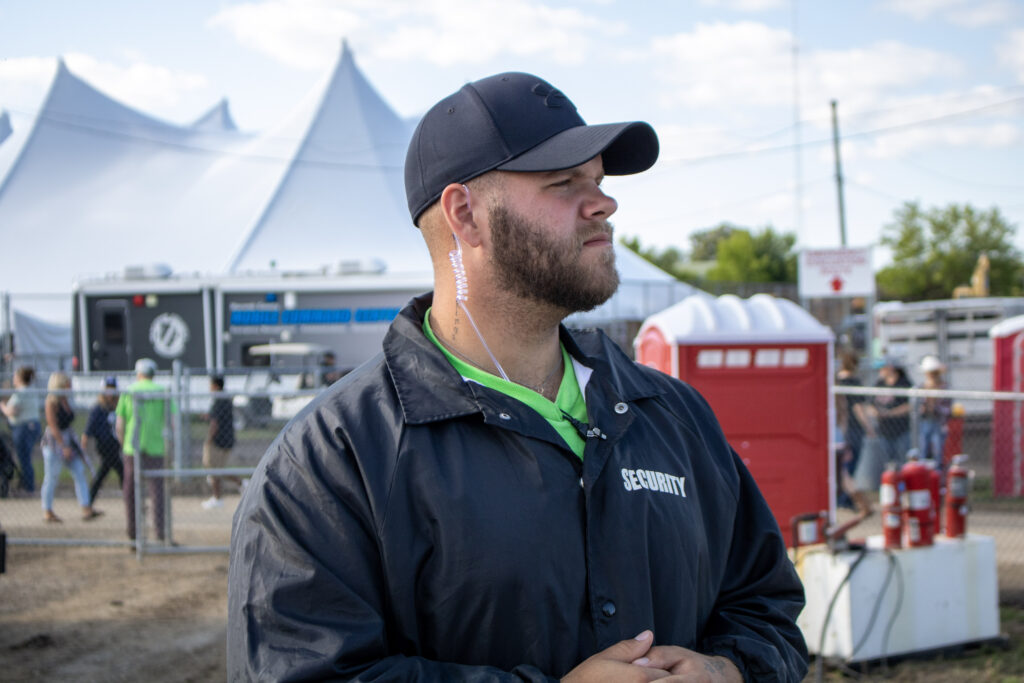 security guard at a fair