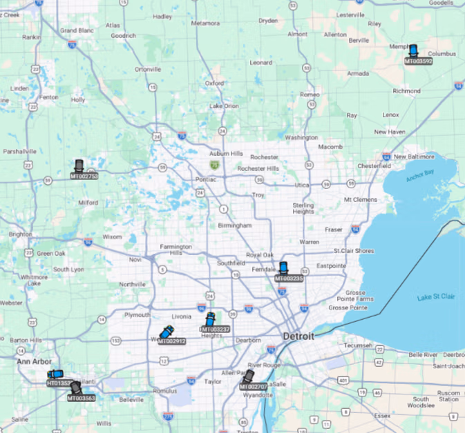 GPS vehicle map